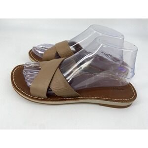 OluKai Sandals Shoes Womens 8 Brown Kea Leather Slide Comfort Casual Summer